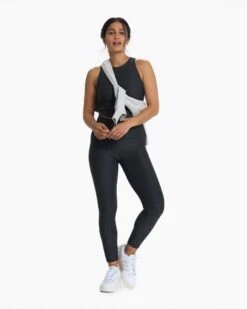 Clean Elevation Legging | Charcoal Heather Gingham -Vuori Clothing Store 0071 VW444HCG 3753