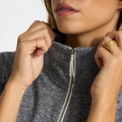 Halo Relaxed Half Zip | Heather Grey -Vuori Clothing Store 0094 VW269HTG 1094