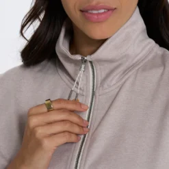 Halo Relaxed Half Zip | Oyster Heather -Vuori Clothing Store 0098 VW269HOY 3277