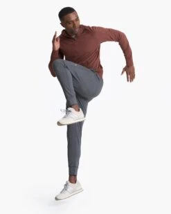 Ponto Performance Half Zip Hoodie | Cedar Heather -Vuori Clothing Store 0172 V244HCD 00842