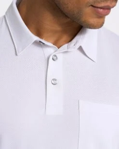 Zephyr Polo | White -Vuori Clothing Store V1000WHT FA22 M ECOMM TOP 0326