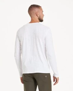 Long-Sleeve Rise Tee | White -Vuori Clothing Store V1001WHT 2054