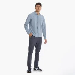 Long Sleeve Bridge Button Down | Light Cloud -Vuori Clothing Store V1002LCL 00113