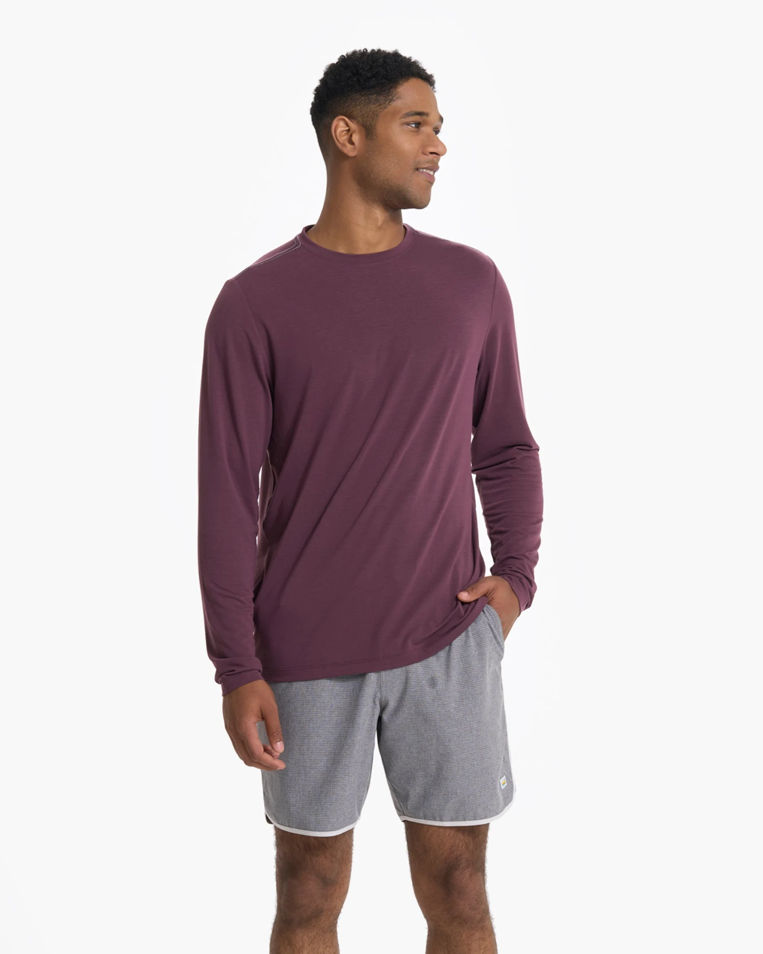 Long Sleeve Current Tech Tee | Chestnut 2 Long Sleeve Current Tech Tee | Chestnut - Image 2