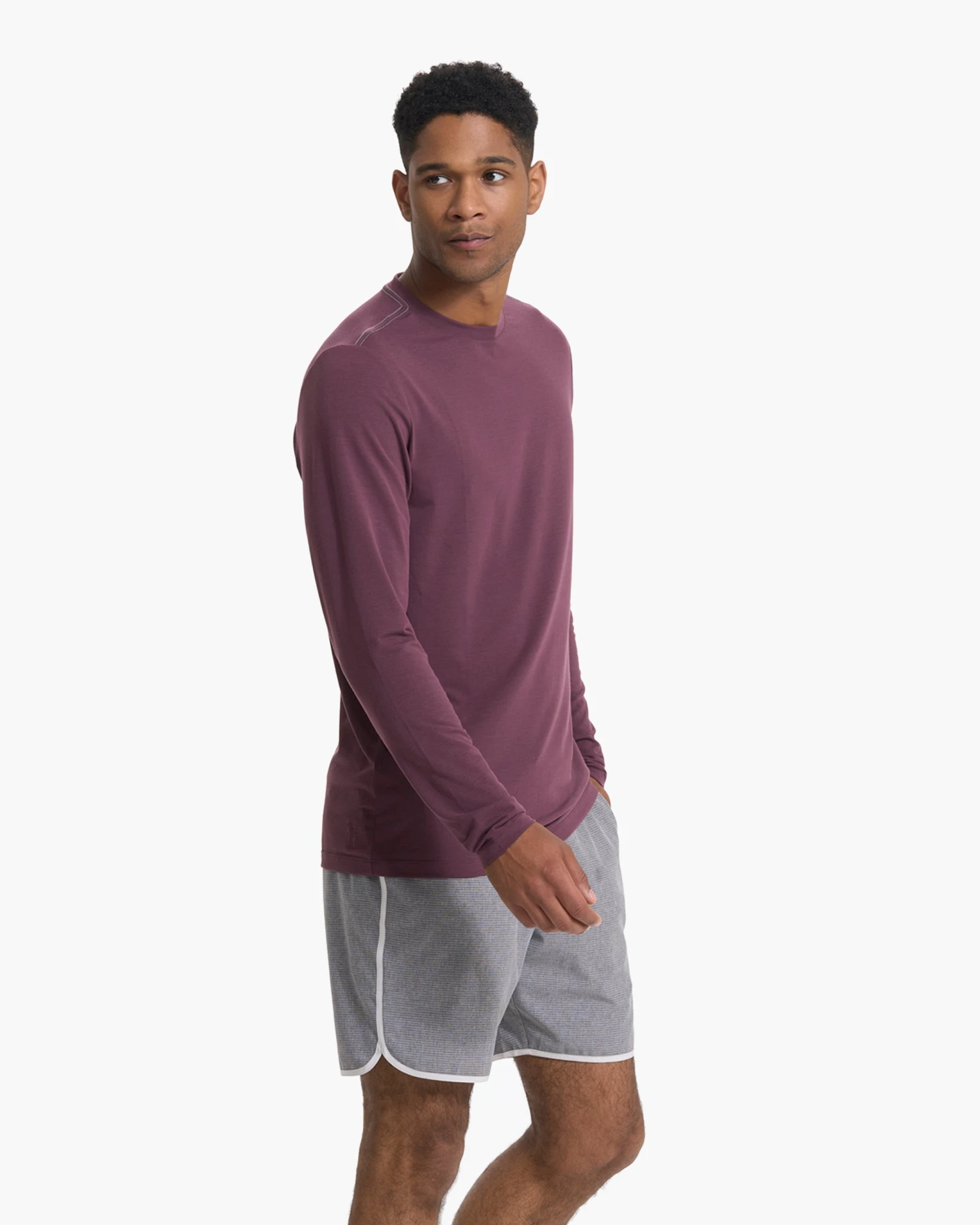 Long Sleeve Current Tech Tee | Chestnut 3 Long Sleeve Current Tech Tee | Chestnut - Image 3