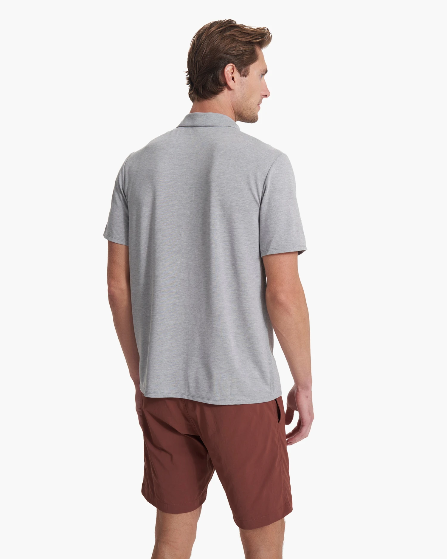 Knit Twill Polo | Steel Heather 4 Knit Twill Polo | Steel Heather - Image 4