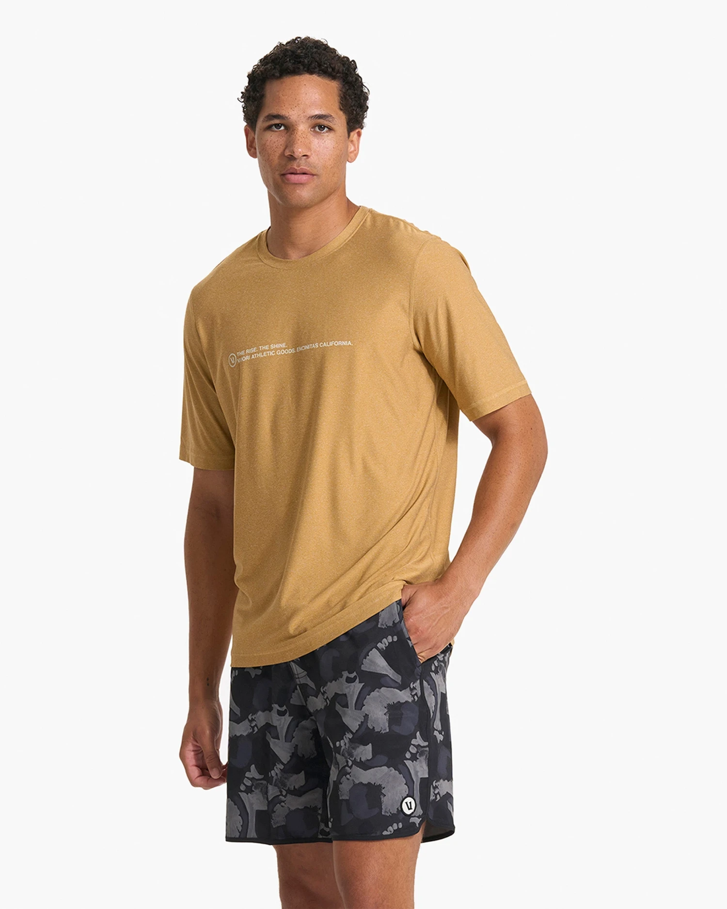 Short Sleeve Uluwatu 23 Water Tee | Dark Golden Heather 3 Short Sleeve Uluwatu 23 Water Tee | Dark Golden Heather - Image 3