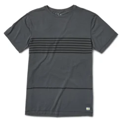 Tuvalu Tee | Charcoal Stripe