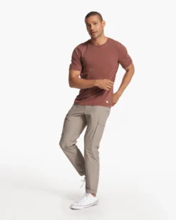 Tuvalu Tee | Hazelnut -Vuori Clothing Store V101HZN FA23 M ECOMM TOPS FULL 4