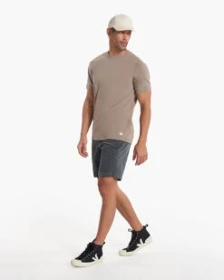Tuvalu Tee | Walnut -Vuori Clothing Store V101WAL FA23 M ECOMM TOPS FULL 3