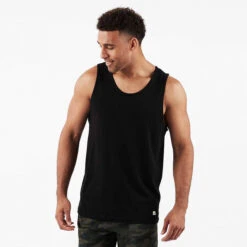 Tuvalu Stretch Tank | Black -Vuori Clothing Store V105BLK 2