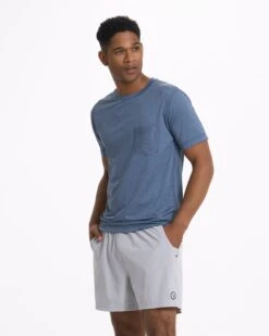 Tradewind Performance Tee | Coastal Heather -Vuori Clothing Store V109CLH 10953