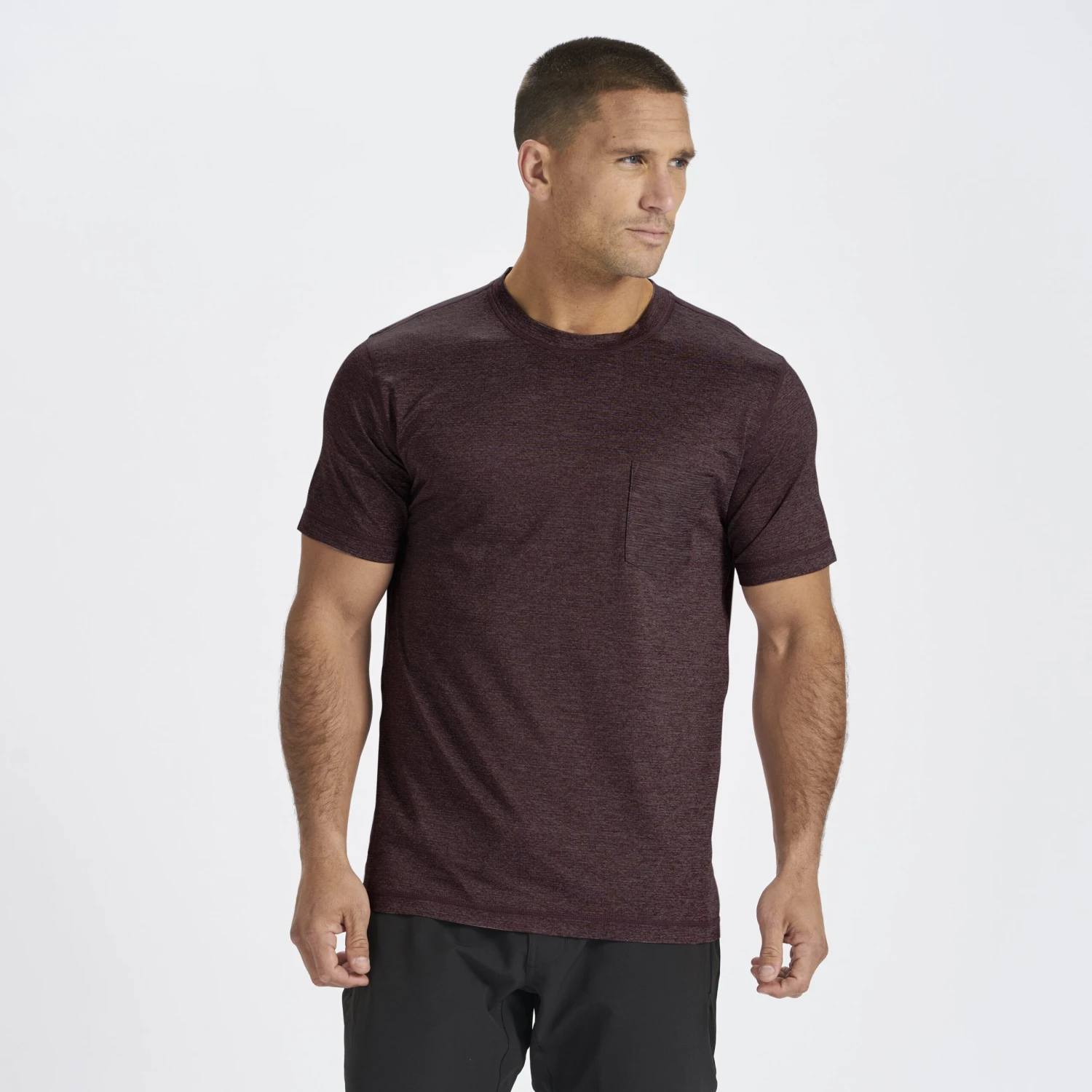 Tradewind Performance Tee | Oxblood Heather 2 Tradewind Performance Tee | Oxblood Heather - Image 2