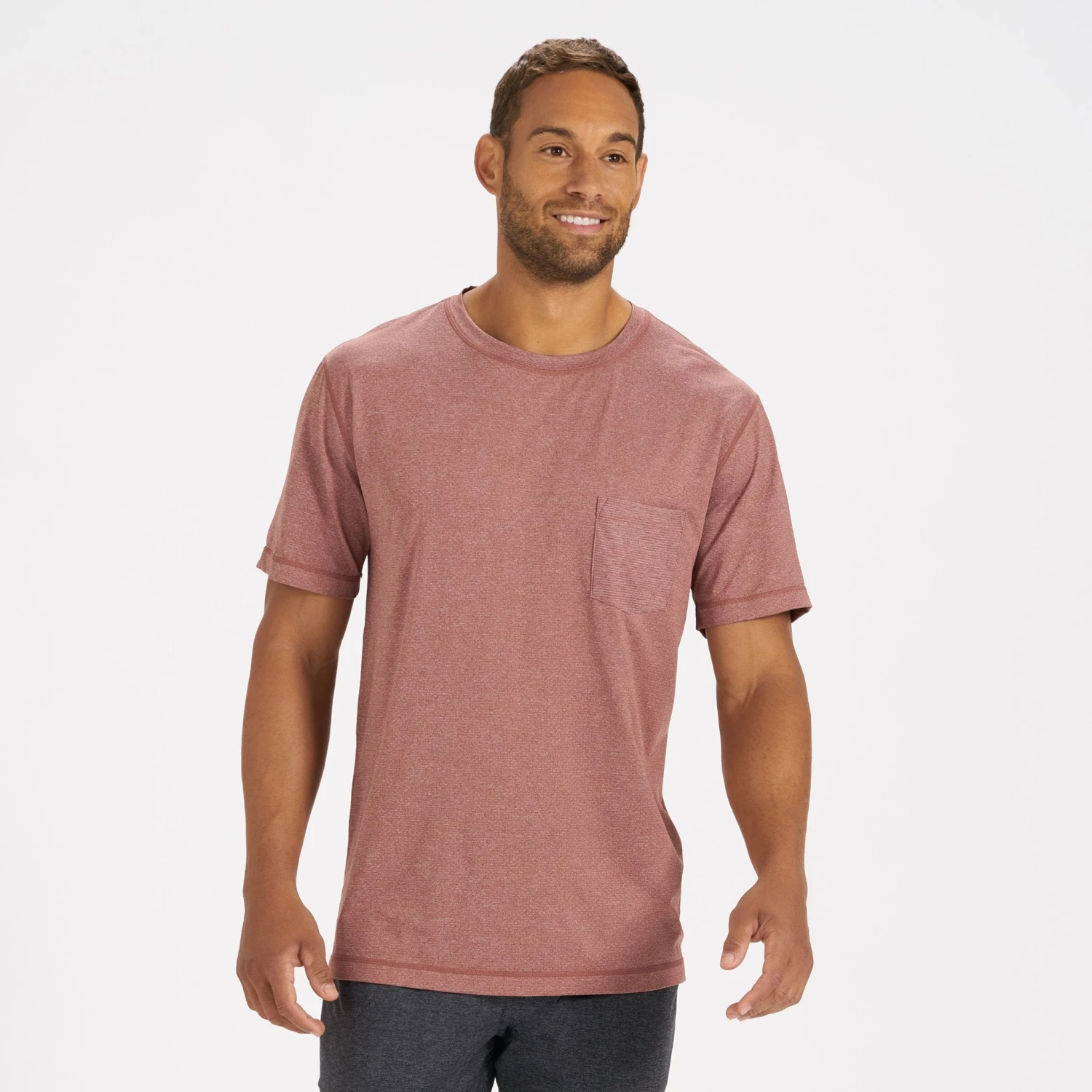 Tradewind Performance Tee | Red Clay Heather 4 Tradewind Performance Tee | Red Clay Heather - Image 4