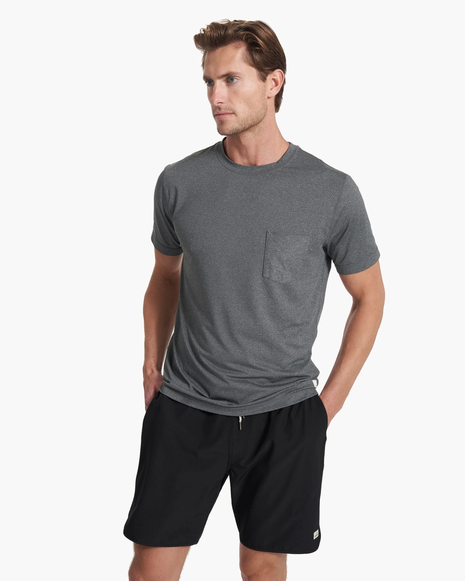 Tradewind Performance Tee | Heather Grey 2 Tradewind Performance Tee | Heather Grey - Image 2
