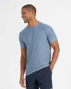 Strato Tech Tee | Cloud Heather -Vuori Clothing Store V126HCL 2