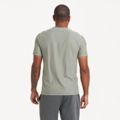 Strato Tech Tee | Eucalyptus Heather -Vuori Clothing Store V126HEU 0673
