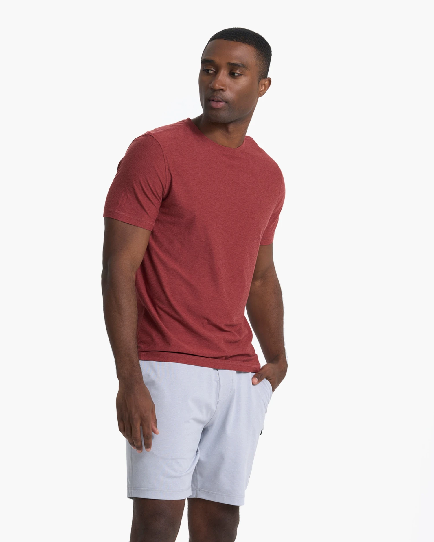 Strato Tech Tee | Currant Heather 2 Strato Tech Tee | Currant Heather - Image 2