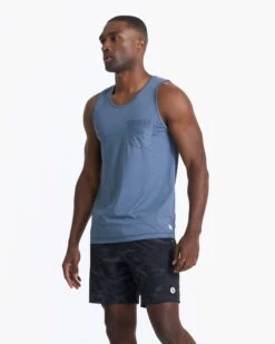 Tradewind Performance Tank | Coastal Heather -Vuori Clothing Store V142CLH 01869