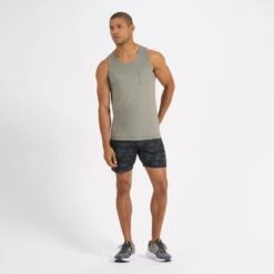 Tradewind Performance Tank | Army Heather -Vuori Clothing Store V142HTA 4