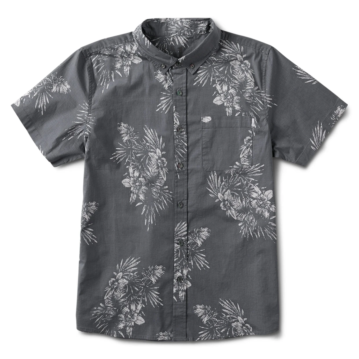 Crest Short Sleeve Button-Down | Grey Vintage Floral 1 Crest Short Sleeve Button-Down | Grey Vintage Floral