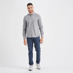 Bishop Long-Sleeve Button-Down | Light Grey -Vuori Clothing Store V153LTG 4 update