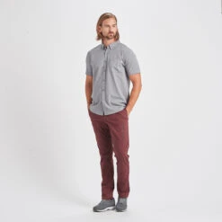 Bishop Short-Sleeve Button-Down | Light Grey -Vuori Clothing Store V154LTG 4 update
