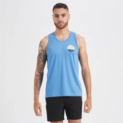 Watermans Sun Stripe Tank | Ocean Heather -Vuori Clothing Store V159HOC 3