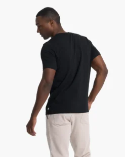 Short-Sleeve Ever Henley | Black -Vuori Clothing Store V165BLK 3