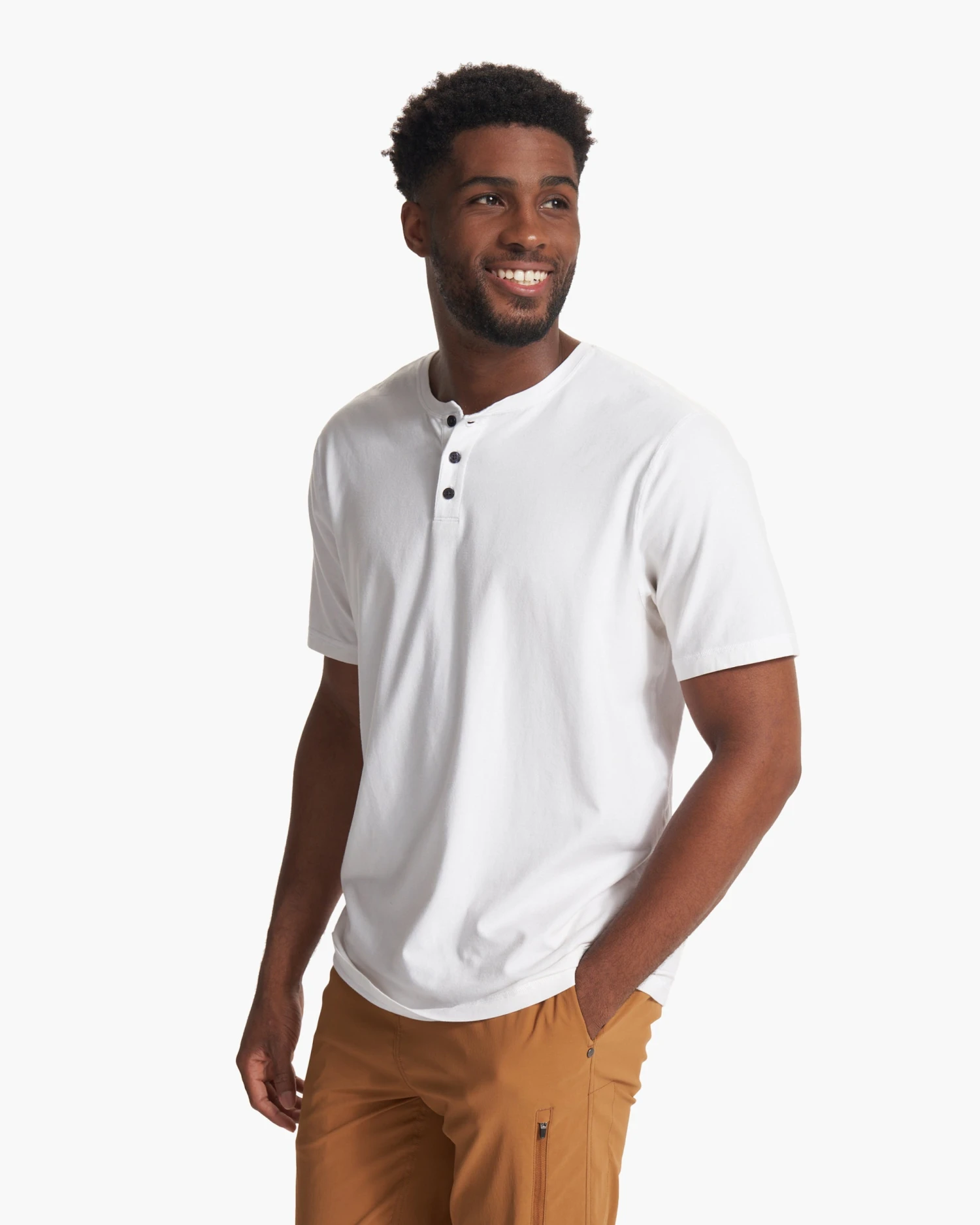 Short-Sleeve Ever Henley | White 2 Short-Sleeve Ever Henley | White - Image 2