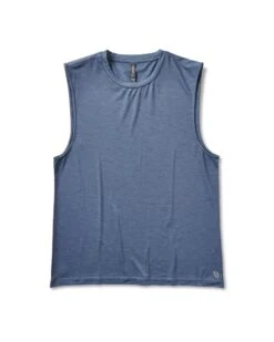 Zephyr Muscle Tee | Light Azure Heather