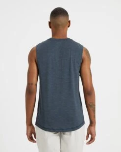 Zephyr Muscle Tee | Indigo Heather -Vuori Clothing Store V167HTI 3 4cd1c041 393b 4b27 834d dfe9aafd0ff0