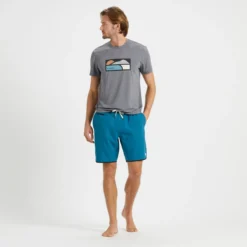 Uluwatu Short-Sleeve Water Tee | Charcoal Heather -Vuori Clothing Store V170HCC 4