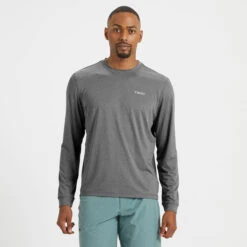 Long-Sleeve Uluwatu Water Tee | Charcoal Heather 7 Long-Sleeve Uluwatu Water Tee | Charcoal Heather -Vuori Clothing Store V171HCC 1