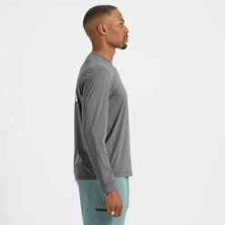 Long-Sleeve Uluwatu Water Tee | Charcoal Heather 8 Long-Sleeve Uluwatu Water Tee | Charcoal Heather -Vuori Clothing Store V171HCC 2