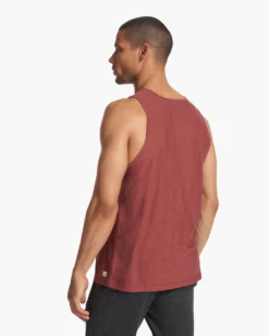 Strato Tech Tank | Earth Red Heather 8 Strato Tech Tank | Earth Red Heather -Vuori Clothing Store V173HER FA23 M ECOMM TOPS BACK TOPS 6