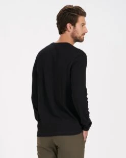 Waffle Crew | Black -Vuori Clothing Store V176BLK 3 97e97cb3 caa5 42bd 8900 f94e06ce38f3