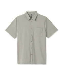 Short Sleeve Bridge Button Down | White Sage