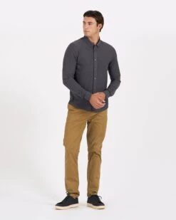 Long-Sleeve Ace Button-Down | Charcoal -Vuori Clothing Store V185CCL 4 update