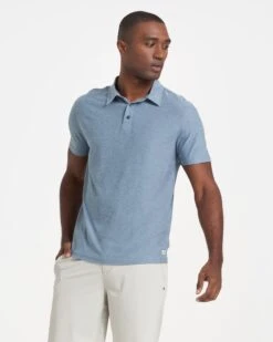 Strato Tech Polo | Cloud Heather 9 Strato Tech Polo | Cloud Heather -Vuori Clothing Store V188HCL 0380