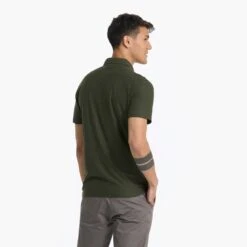Strato Tech Polo | Forest Heather -Vuori Clothing Store V188HFO 04572