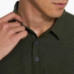 Strato Tech Polo | Forest Heather -Vuori Clothing Store V188HFO 04579