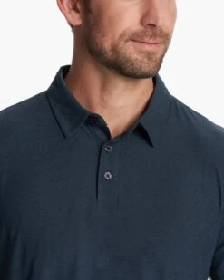 Strato Tech Polo | Navy Heather -Vuori Clothing Store V188HNV 2