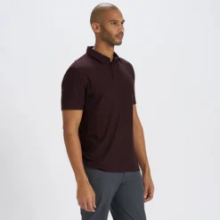 Strato Tech Polo | Oxblood Heather -Vuori Clothing Store V188HOX 2