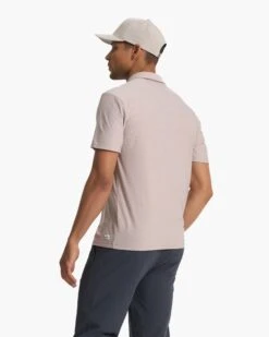Strato Tech Polo | Oyster Heather -Vuori Clothing Store V188HOY SP23 M ECOMM TOPS FULL 3175 1x1 7e89a1ff 6132 41e7 8567 65d6663cd698