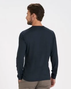 Long Sleeve Ease Performance Henley | Ink Heather -Vuori Clothing Store V194HIN 3 e494bff6 adeb 46bd adf8 0f700fe4a6e2