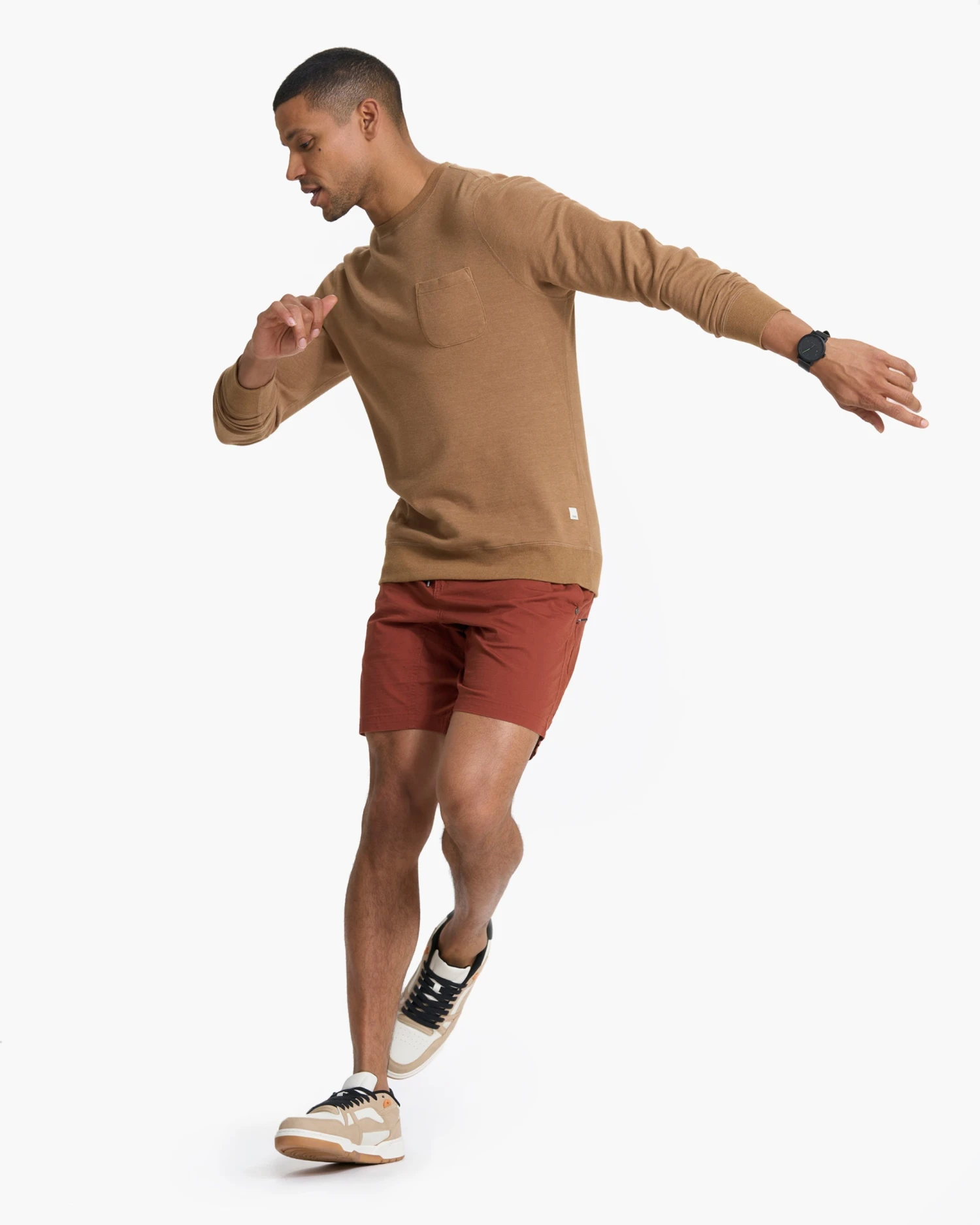 Jeffreys Pullover | Camel Heather 6 Jeffreys Pullover | Camel Heather - Image 6