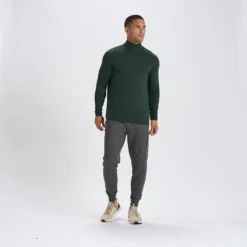 Ease Performance Half Zip | Blackened Green Heather 8 Ease Performance Half Zip | Blackened Green Heather -Vuori Clothing Store V221HBG 3