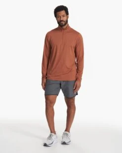 Ease Performance Half Zip | Copper Heather -Vuori Clothing Store V221HCO FA22 M ECOMM FLEECE FULL 2466 1x1 b91df28e ed52 4a1f bdad 2ce63cb80931