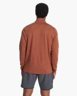 Ease Performance Half Zip | Copper Heather -Vuori Clothing Store V221HCO FA22 M ECOMM FLEECE TOP 2541 1x1 27320ebe 76a5 4ec4 a3d6 72d918a804d3